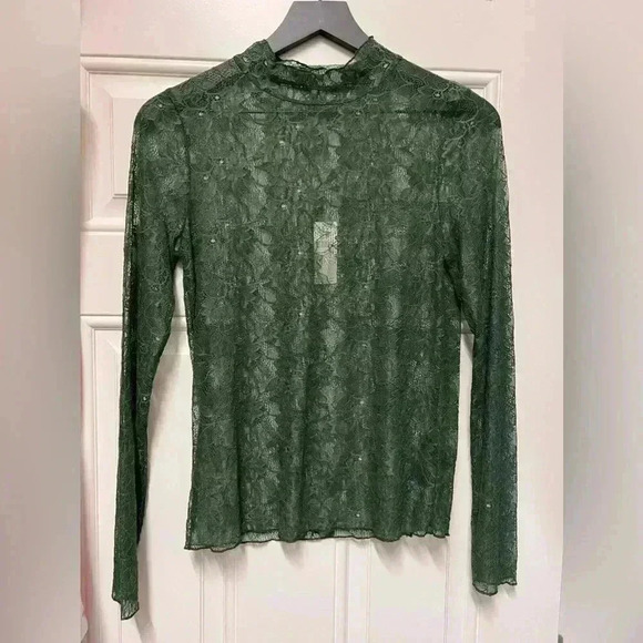 Anthropologie sheer lace top NWT - Picture 2 of 4